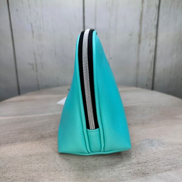 Marc Tetro Makeup Cosmetic Case Boston Terrier French Bulldog Teal Zipper Bag - Picture 11 of 15